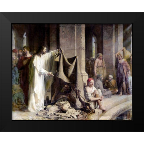 Pool of Bethesda Black Modern Wood Framed Art Print by Bloch, Carl
