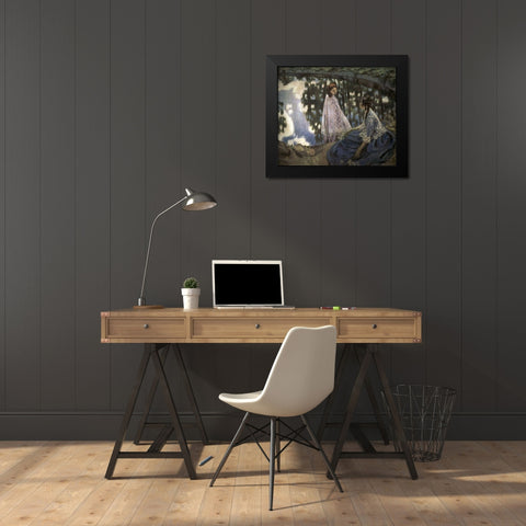 Pond Black Modern Wood Framed Art Print by Borisov-Musatov, Viktor E.