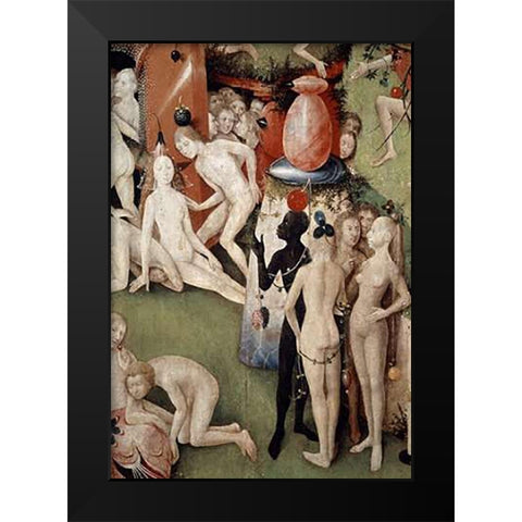 Garden of Earthly Delights - Detail #4 Black Modern Wood Framed Art Print by Bosch, Hieronymus