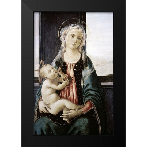 Madonna Del Mare Black Modern Wood Framed Art Print by Botticelli, Sandro