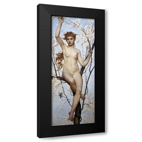 Springtime Black Modern Wood Framed Art Print with Double Matting by Bouvier, Joseph