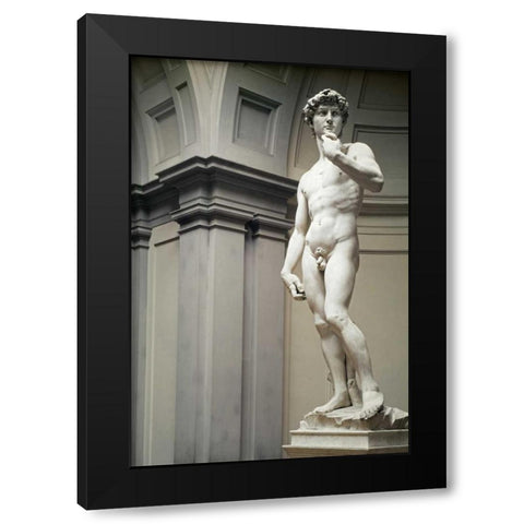 David Black Modern Wood Framed Art Print by Michelangelo