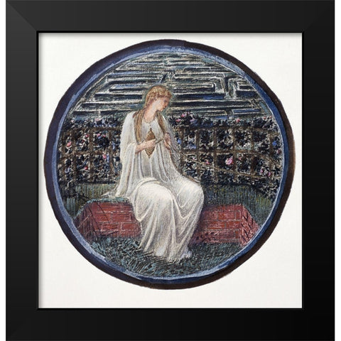 Love In a Tangle Black Modern Wood Framed Art Print by Burne-Jones, Sir Edward