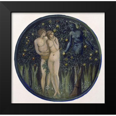 Temptation Black Modern Wood Framed Art Print by Burne-Jones, Sir Edward