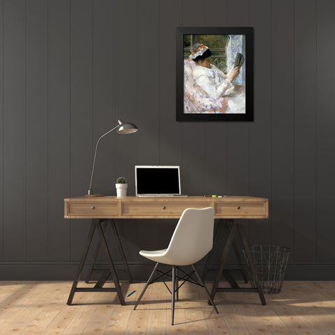 The Reader Black Modern Wood Framed Art Print by Cassatt, Mary