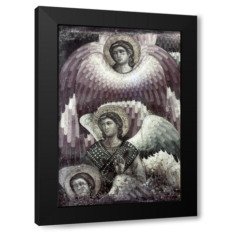 Archangel Seraphim Black Modern Wood Framed Art Print by Cavallini, Pietro