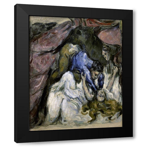 The Strangled Woman (Le Femme Stranglee) Black Modern Wood Framed Art Print with Double Matting by Cezanne, Paul