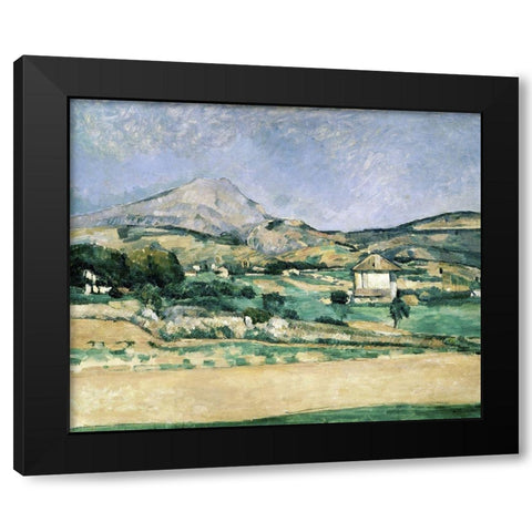 Valley of Mount St. Victoire Black Modern Wood Framed Art Print by Cezanne, Paul
