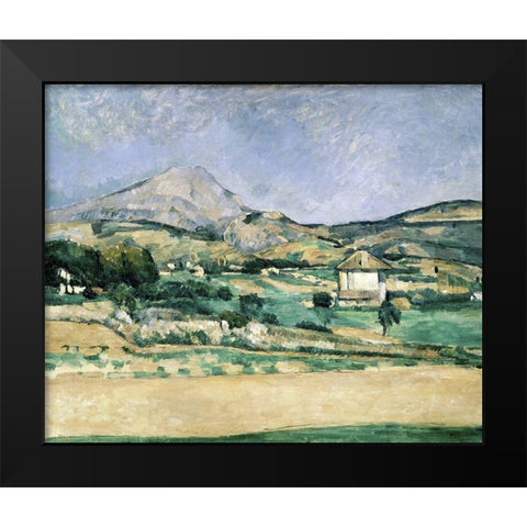 Valley of Mount St. Victoire Black Modern Wood Framed Art Print by Cezanne, Paul