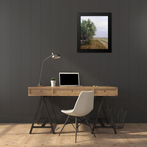 Country Lane Black Modern Wood Framed Art Print by Chase, William Merritt