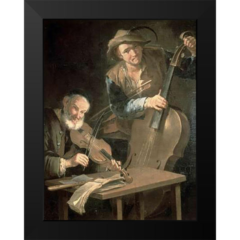 Musicians Black Modern Wood Framed Art Print by Cipper, Giacomo Francesco