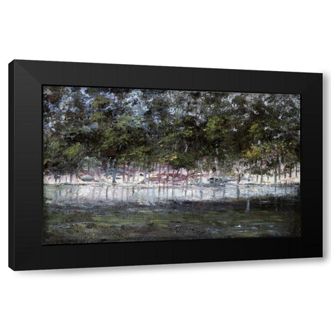 Las Fuentes De Tialpan Black Modern Wood Framed Art Print with Double Matting by Clausell, Joaquin