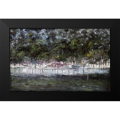 Las Fuentes De Tialpan Black Modern Wood Framed Art Print by Clausell, Joaquin