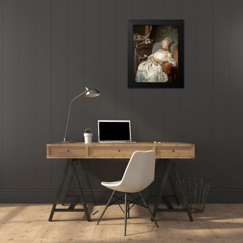 Rest Le ReVintage Black Modern Wood Framed Art Print by Colson, Jean Francois