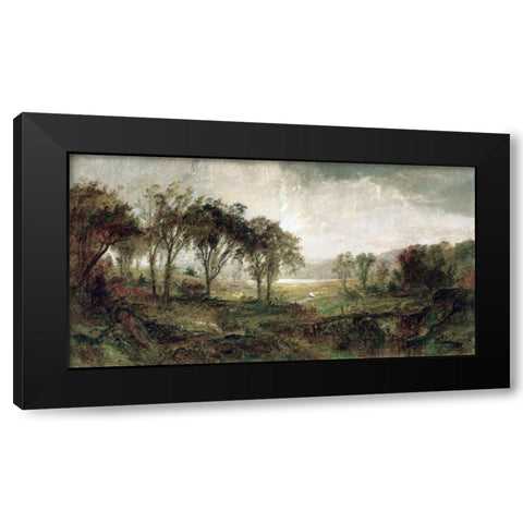 Hastings On Hudson Black Modern Wood Framed Art Print by Cropsey, Jasper Francis