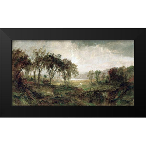 Hastings On Hudson Black Modern Wood Framed Art Print by Cropsey, Jasper Francis
