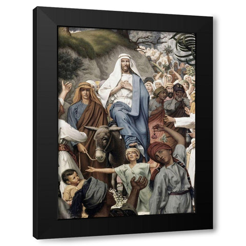 Entrance Into Jerusalem Black Modern Wood Framed Art Print with Double Matting by Dalsgaard, Christen