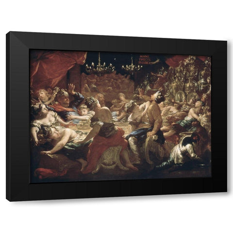 Balthazars Festival Black Modern Wood Framed Art Print by Dandino, Pietro