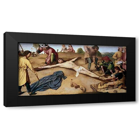 Museumist Nailed To The Cross Black Modern Wood Framed Art Print by David, Jacques-Louis