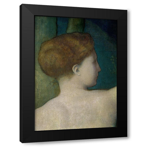 The Imagination (Detail) II Black Modern Wood Framed Art Print by de Chavannes, Pierre Puvis