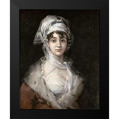 Antonia Zarate Black Modern Wood Framed Art Print by Goya, Francisco De