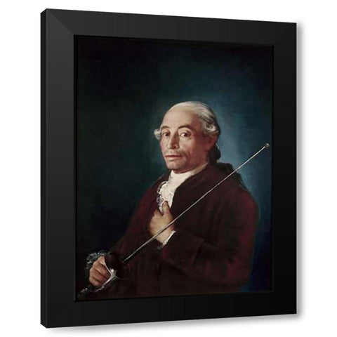 Portrait of Sabatini Black Modern Wood Framed Art Print by Goya, Francisco De