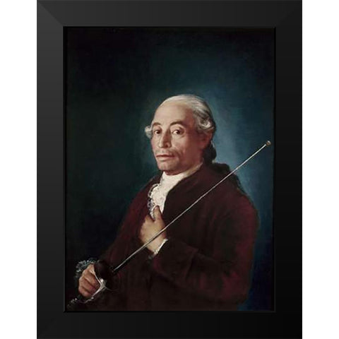 Portrait of Sabatini Black Modern Wood Framed Art Print by Goya, Francisco De