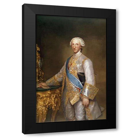 Portrait of The Infante Don Luis De Bourbon Black Modern Wood Framed Art Print by Goya, Francisco De