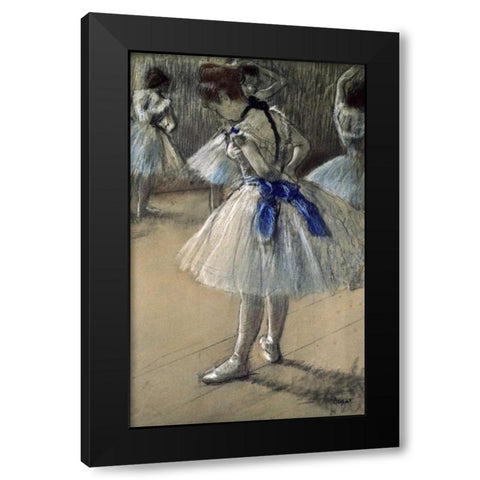 Danseuse, Dancer, Pastel/Char/Chalk Black Modern Wood Framed Art Print by Degas, Edgar