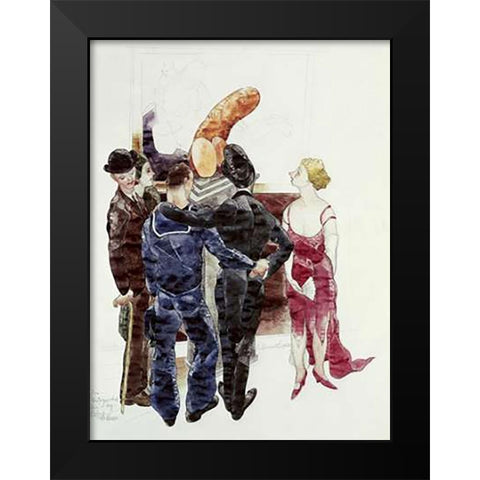 Distinguished Air Black Modern Wood Framed Art Print by Demuth, Charles