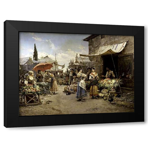 Marketplace Black Modern Wood Framed Art Print with Double Matting by Detti, Cesare Agostino
