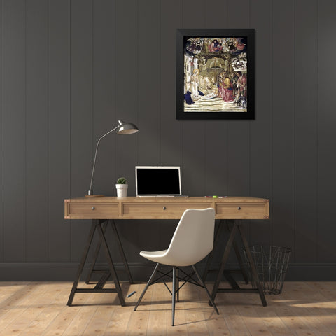 Nativity Black Modern Wood Framed Art Print by Di Giovanni, Benvenuto