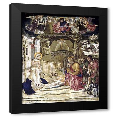 Nativity Black Modern Wood Framed Art Print by Di Giovanni, Benvenuto