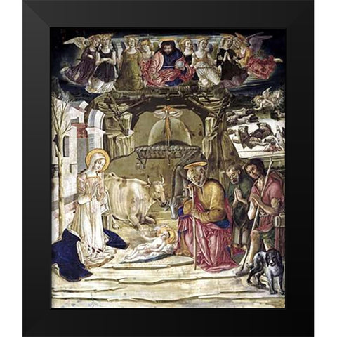 Nativity Black Modern Wood Framed Art Print by Di Giovanni, Benvenuto