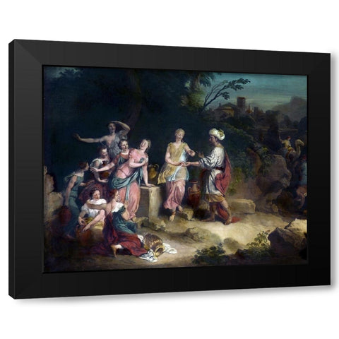 Elieser and Rebecca Black Modern Wood Framed Art Print by Dietrich, Christian W.E.