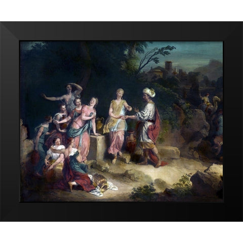Elieser and Rebecca Black Modern Wood Framed Art Print by Dietrich, Christian W.E.
