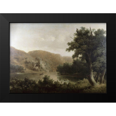 Mountain Lake Black Modern Wood Framed Art Print by Doughty, Thomas