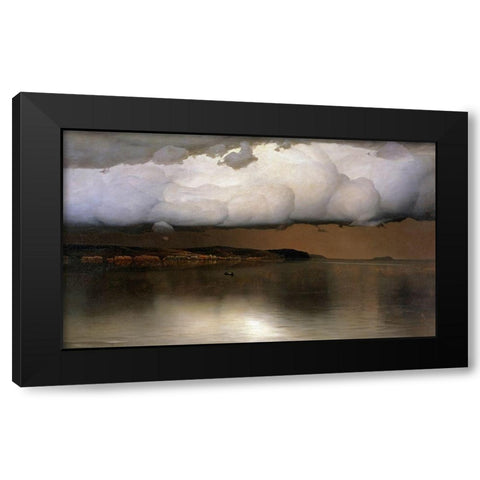 Silence Black Modern Wood Framed Art Print with Double Matting by Dubovskoy, Nikolay Nikanorovic