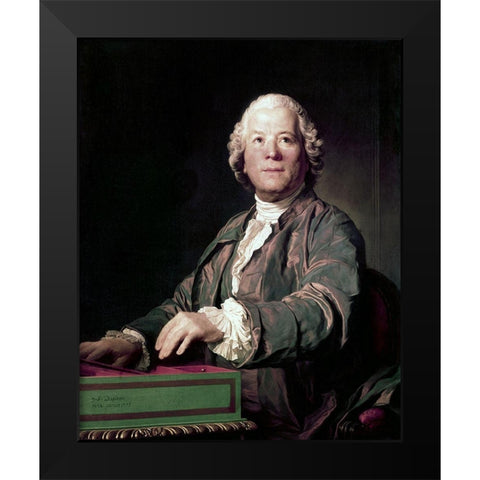 Gluck at The Spinet Black Modern Wood Framed Art Print by Duplessis, Joseph Siffred