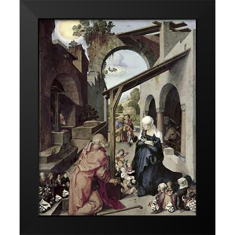 Paumgartner Altarpiece (Central Panel) Black Modern Wood Framed Art Print by Durer, Albrecht