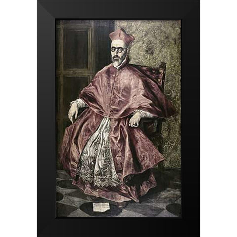Cardinal Nino De Guevara Black Modern Wood Framed Art Print by Greco, El
