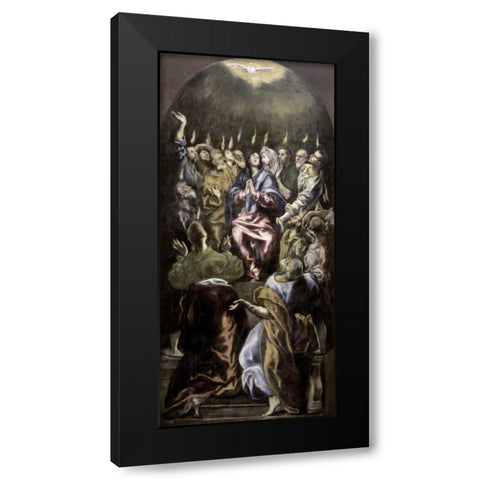 Pentecost Black Modern Wood Framed Art Print by El Greco