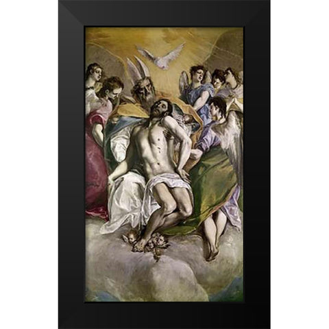 Trinity Black Modern Wood Framed Art Print by Greco, El