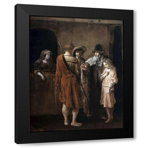 Farewell of Benjamin Black Modern Wood Framed Art Print by Fabritius, Carel
