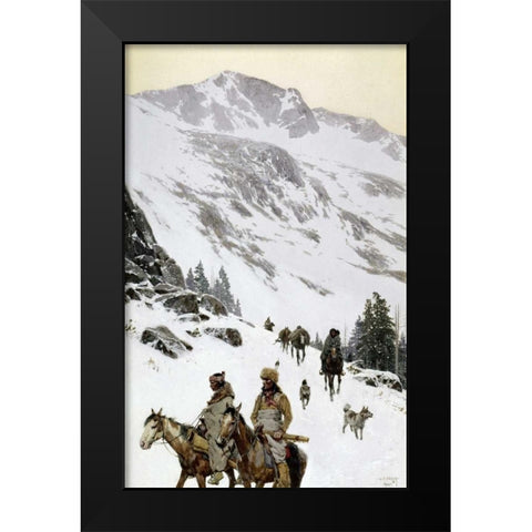 Over The Divide Black Modern Wood Framed Art Print by Farny, Henry Francois