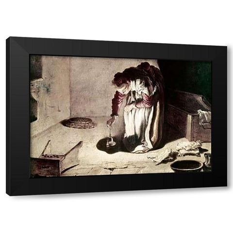 The Lost Coin Black Modern Wood Framed Art Print by Fetti, Domenico