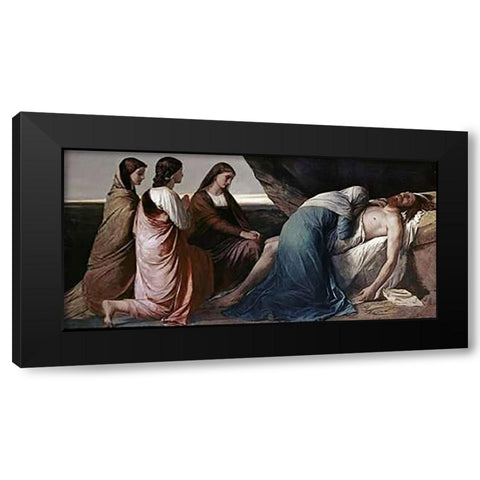 Pieta Black Modern Wood Framed Art Print by Feuerbach, Anselm Friedrich