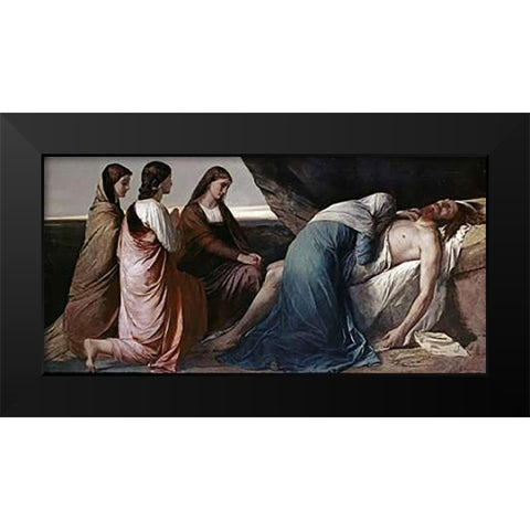 Pieta Black Modern Wood Framed Art Print by Feuerbach, Anselm Friedrich