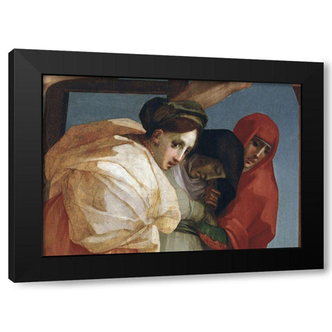 Descent From The Cross (Detail) Black Modern Wood Framed Art Print by Fiorentino, Rosso