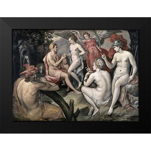 The Selection of Paris Black Modern Wood Framed Art Print by Floris, Frans